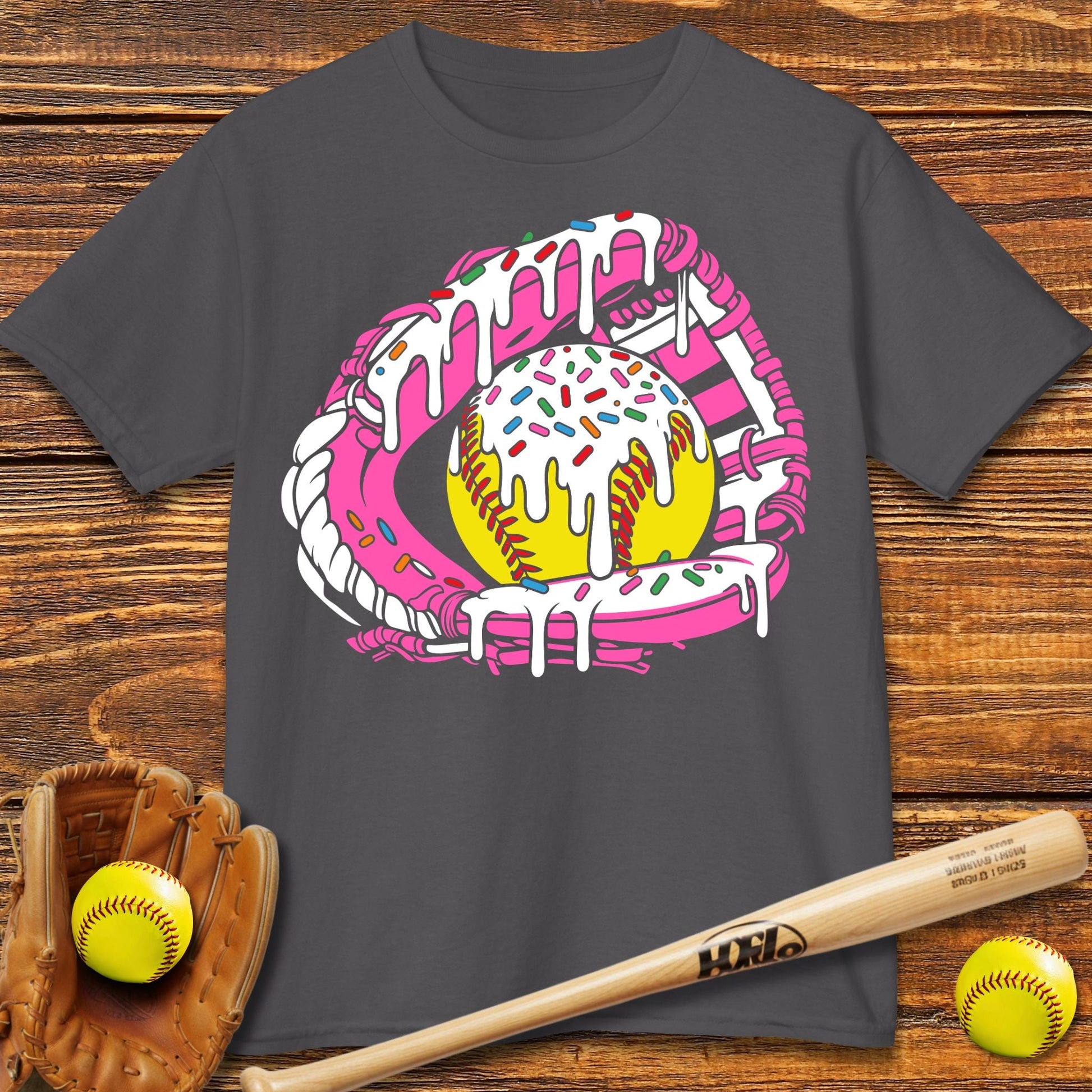 Softball Ice Cream Drip Kids T-shirt - HomeRun PrintsKids clothes