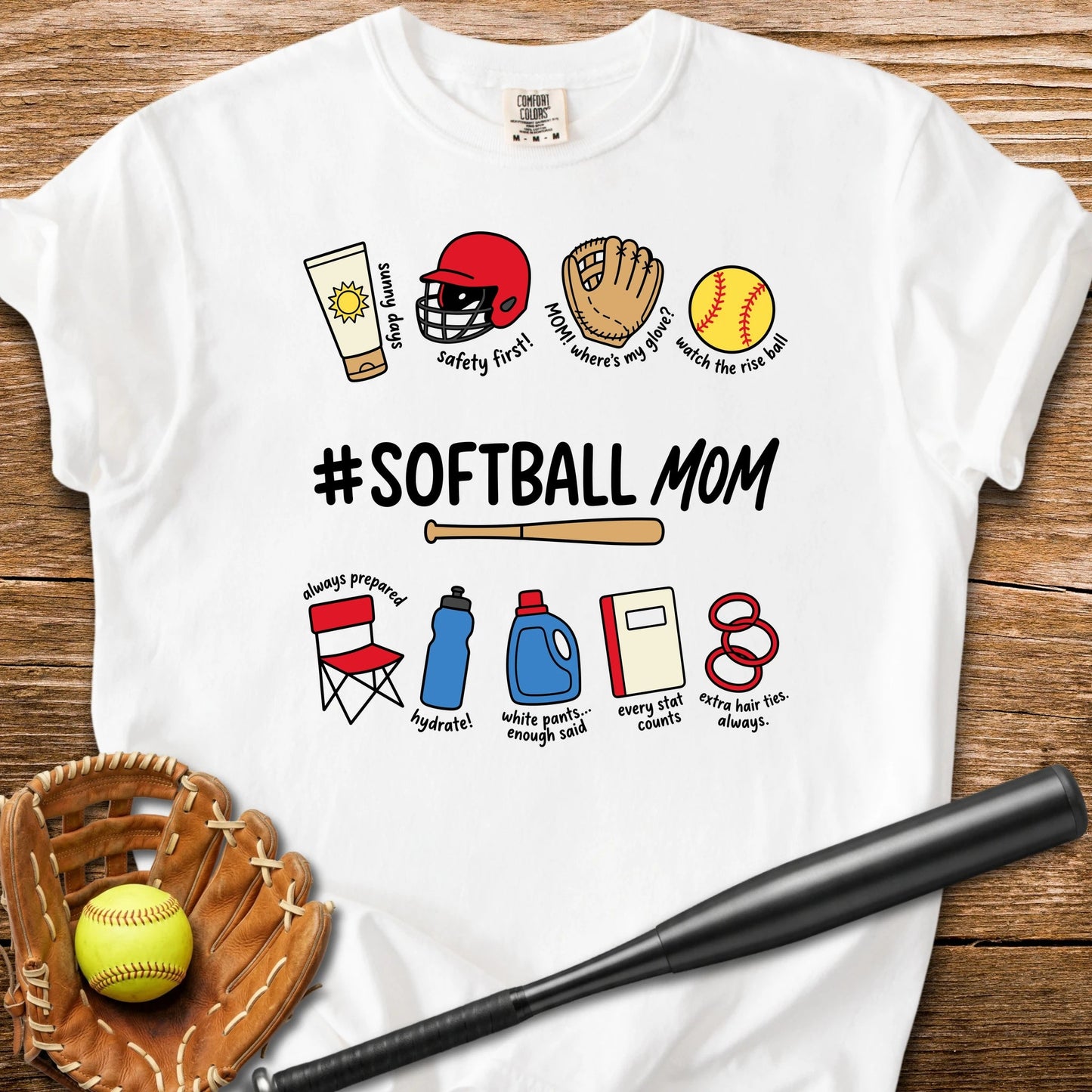 Softball Mom - HomeRun PrintsComfort Colors
