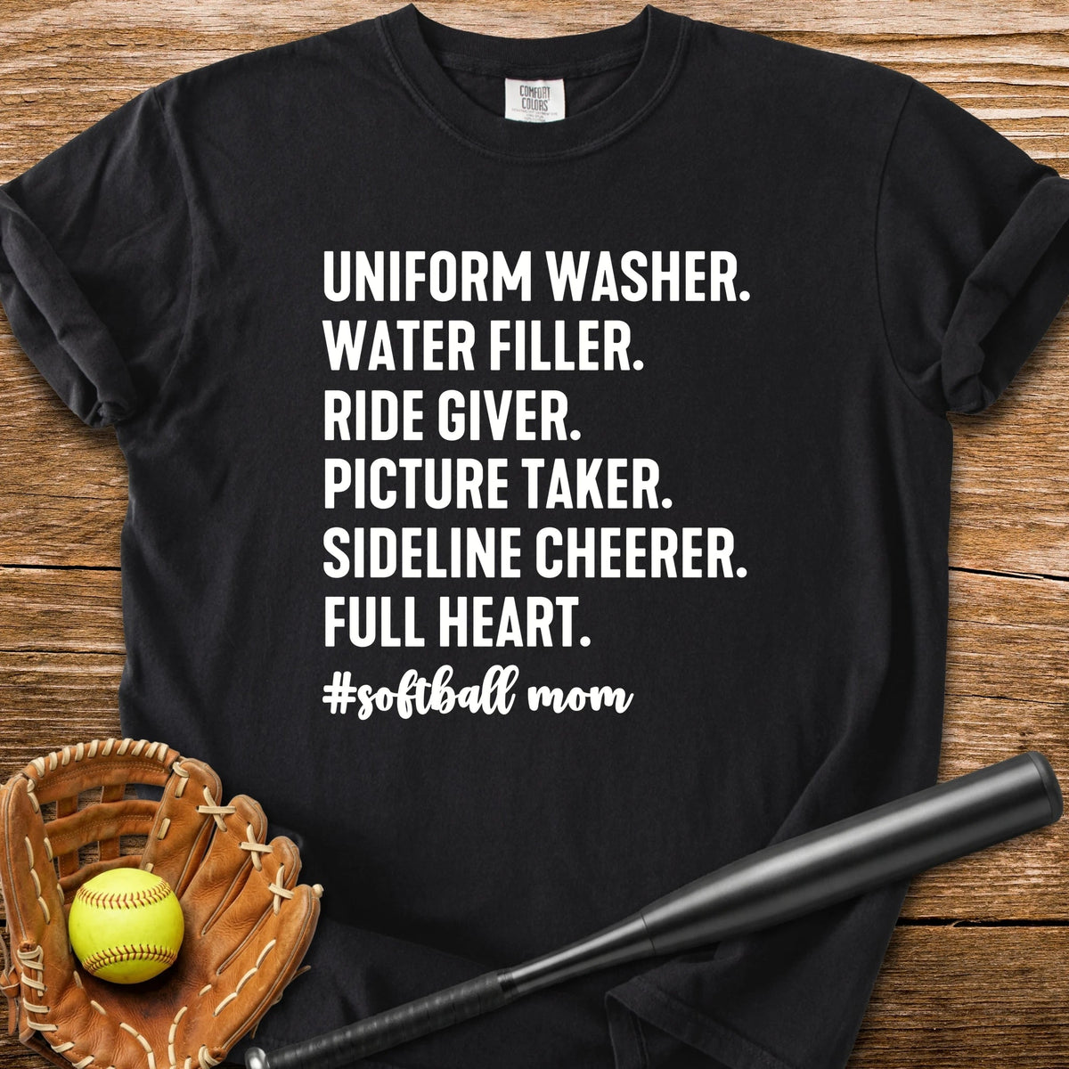 Softball Mom Does It - HomeRun PrintsComfort Colors