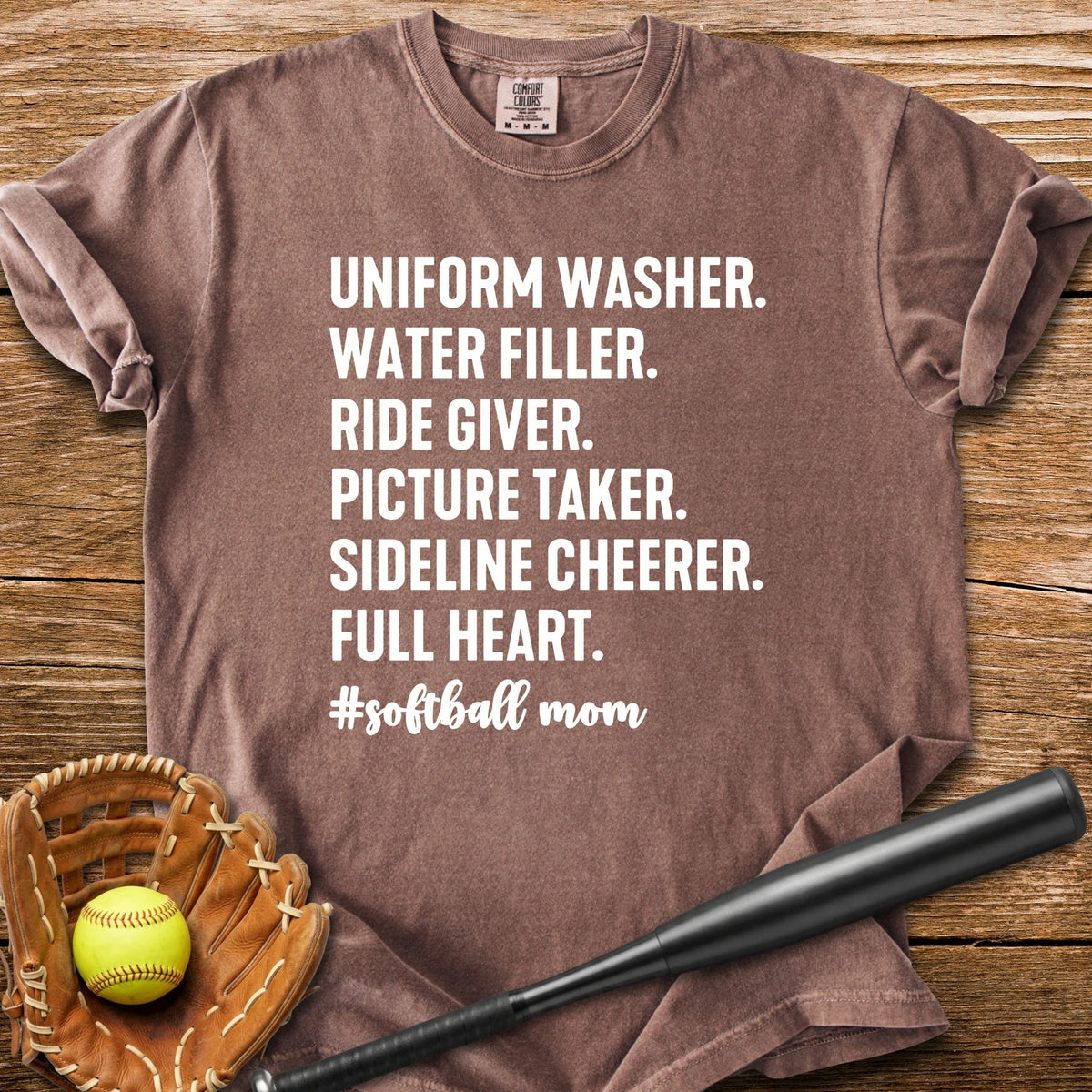 Softball Mom Does It - HomeRun PrintsComfort Colors