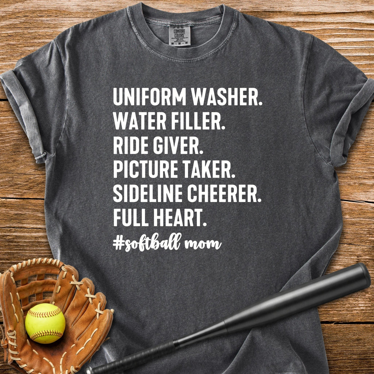 Softball Mom Does It - HomeRun PrintsComfort Colors