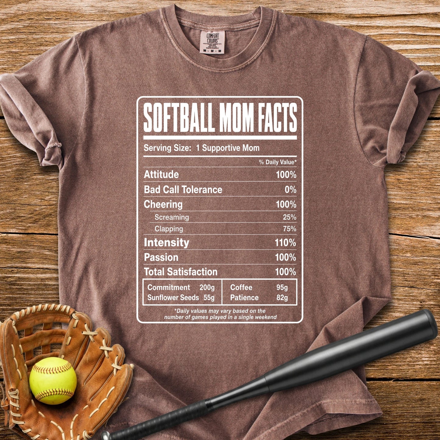 Softball Mom Facts - HomeRun PrintsComfort Colors