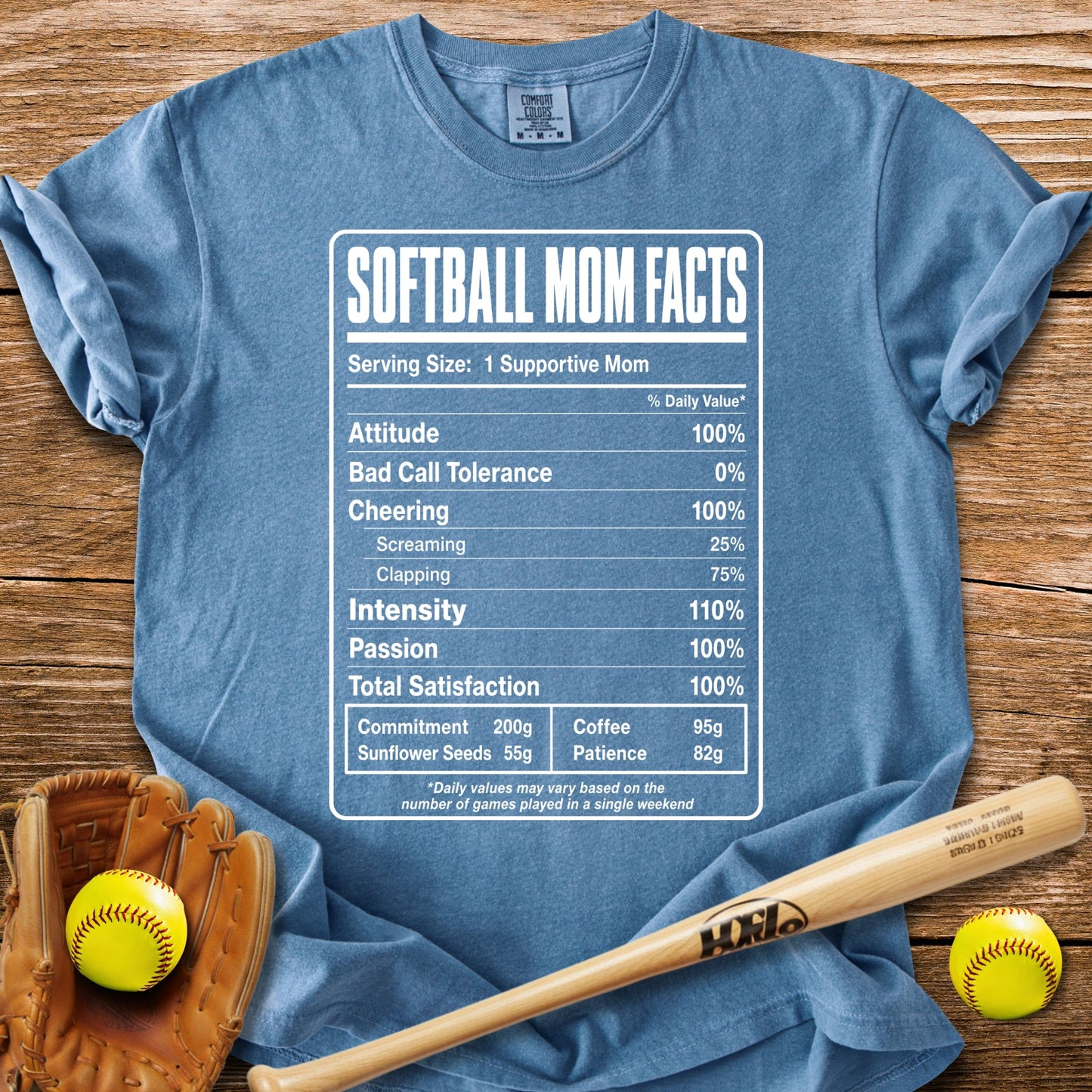 Softball Mom Facts - HomeRun PrintsComfort Colors