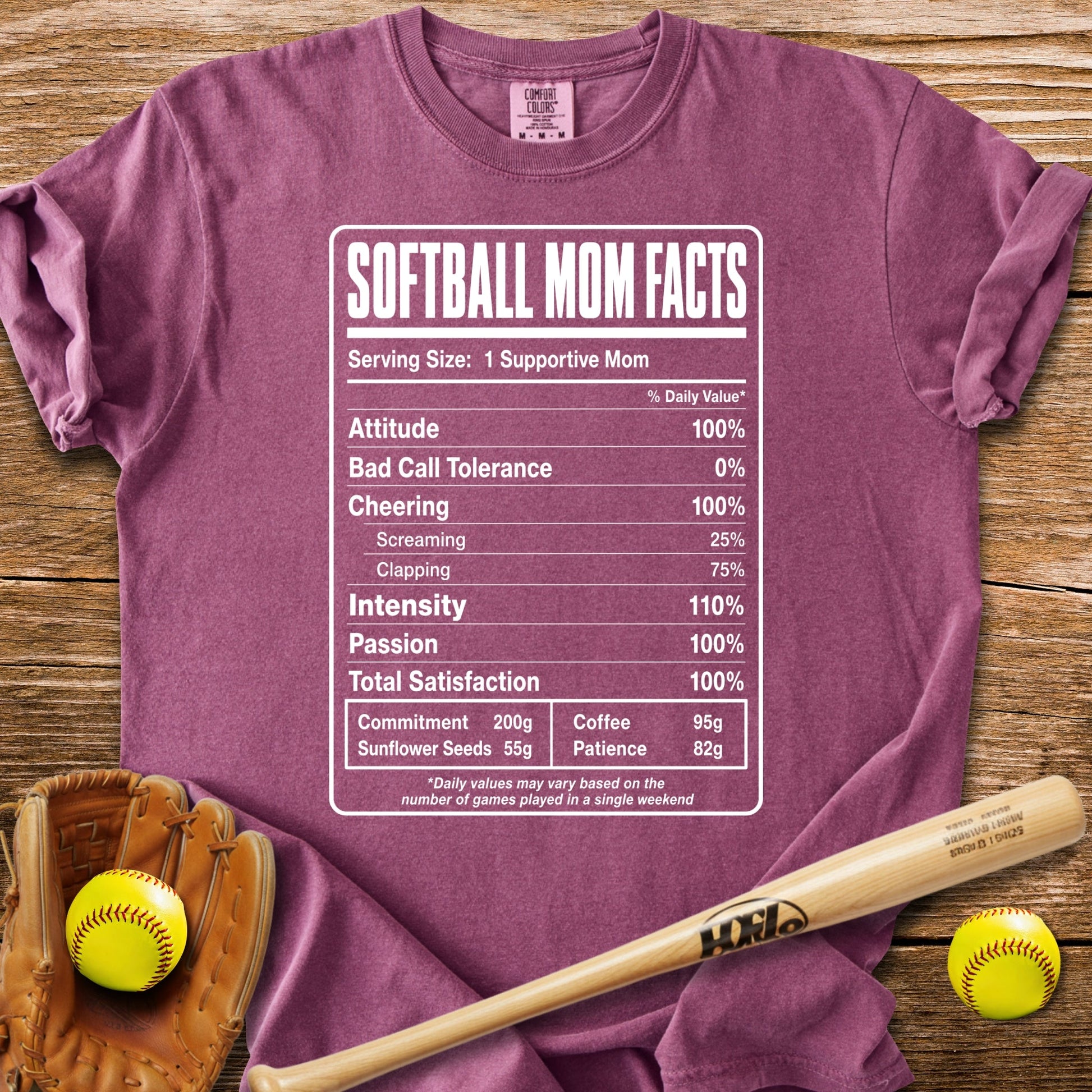 Softball Mom Facts - HomeRun PrintsComfort Colors