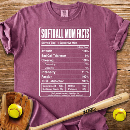 Softball Mom Facts - HomeRun PrintsComfort Colors