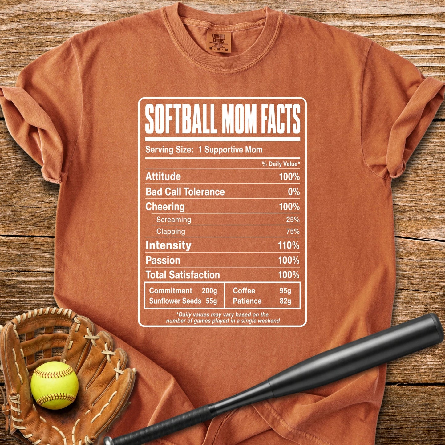 Softball Mom Facts - HomeRun PrintsComfort Colors