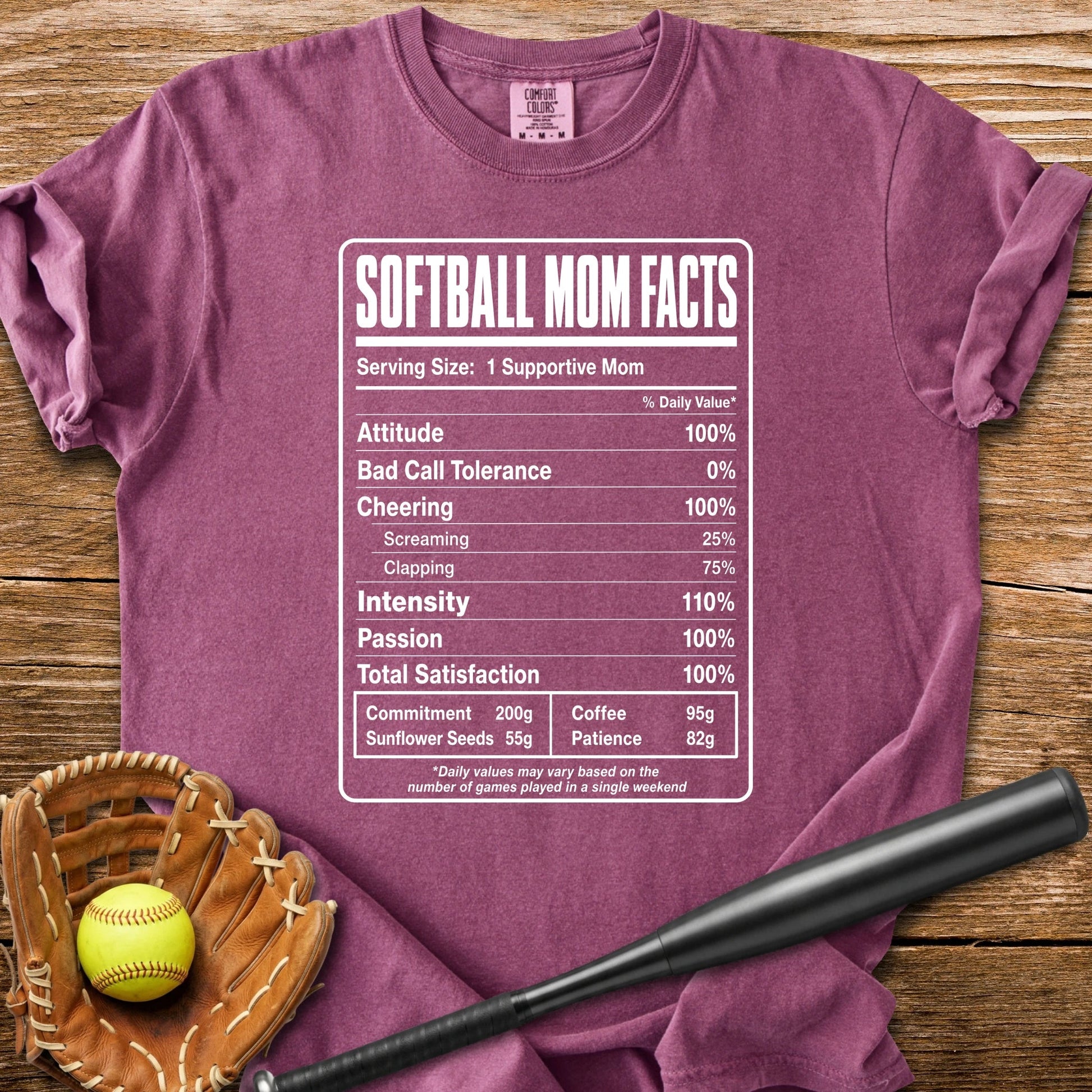 Softball Mom Facts - HomeRun PrintsComfort Colors