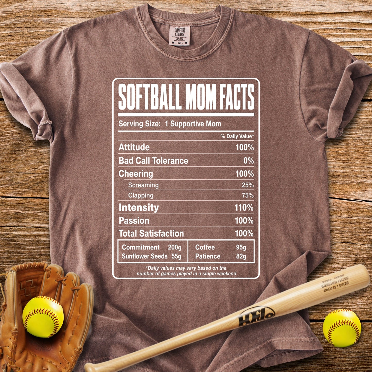 Softball Mom Facts - HomeRun PrintsComfort Colors