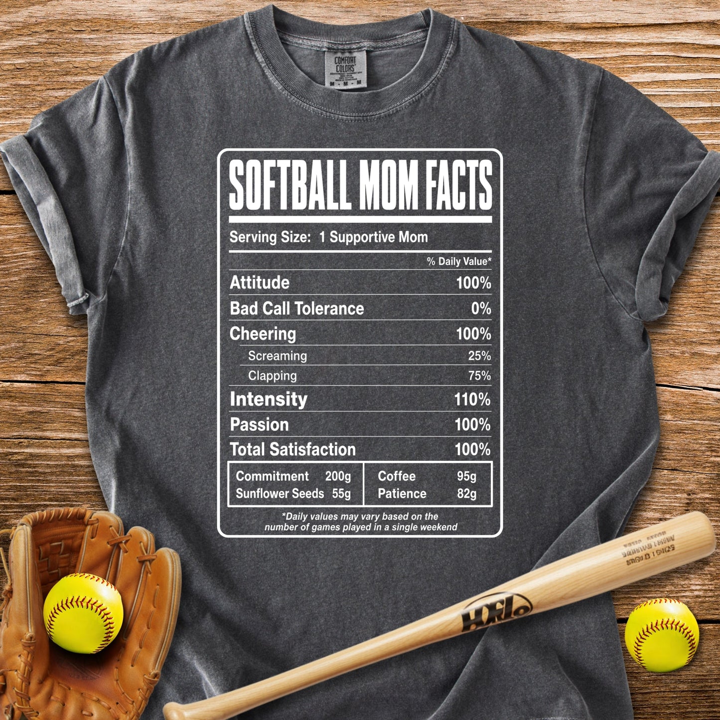 Softball Mom Facts - HomeRun PrintsComfort Colors