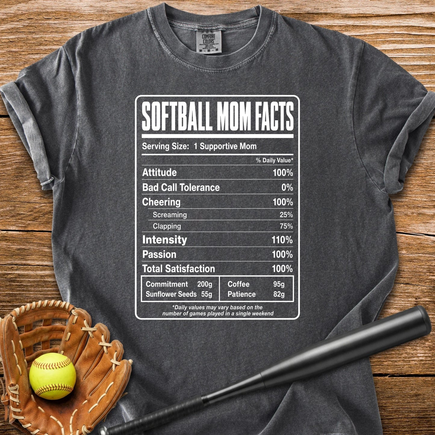 Softball Mom Facts - HomeRun PrintsComfort Colors