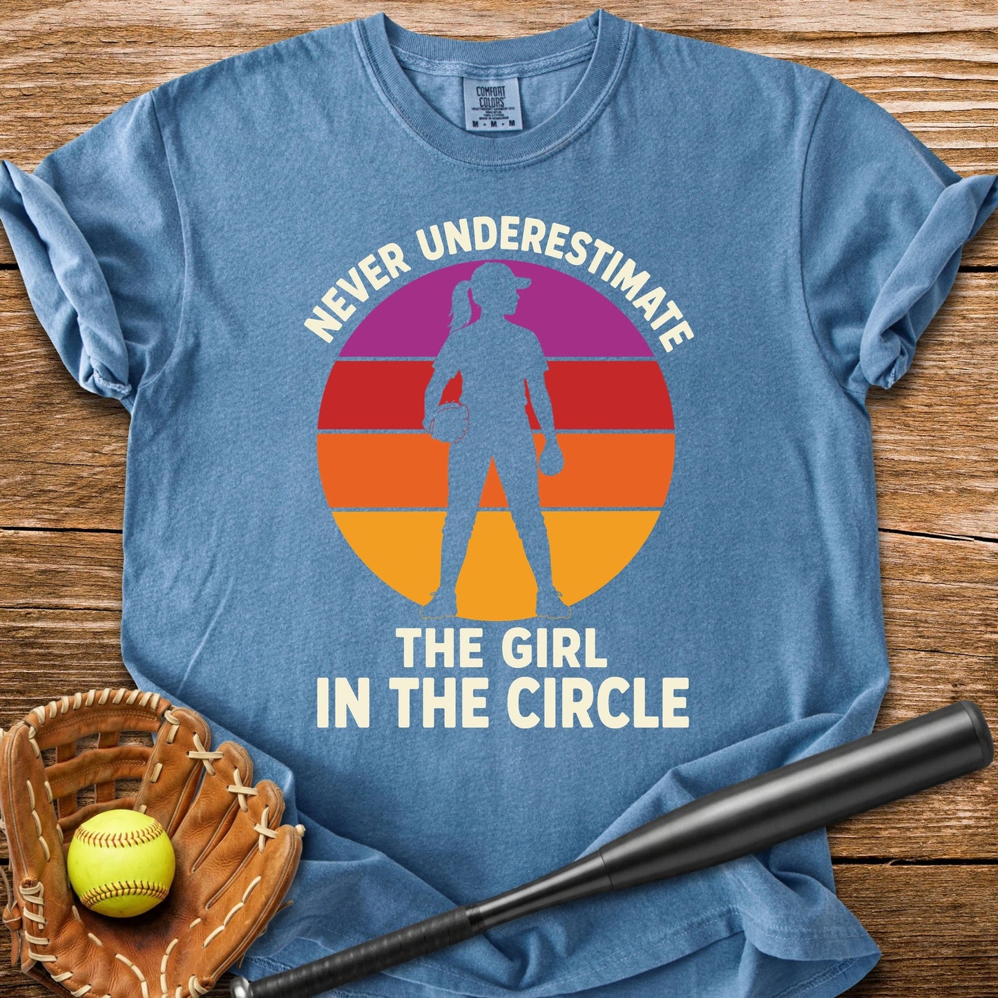 Softball Pitcher In The Circle - HomeRun PrintsComfort Colors