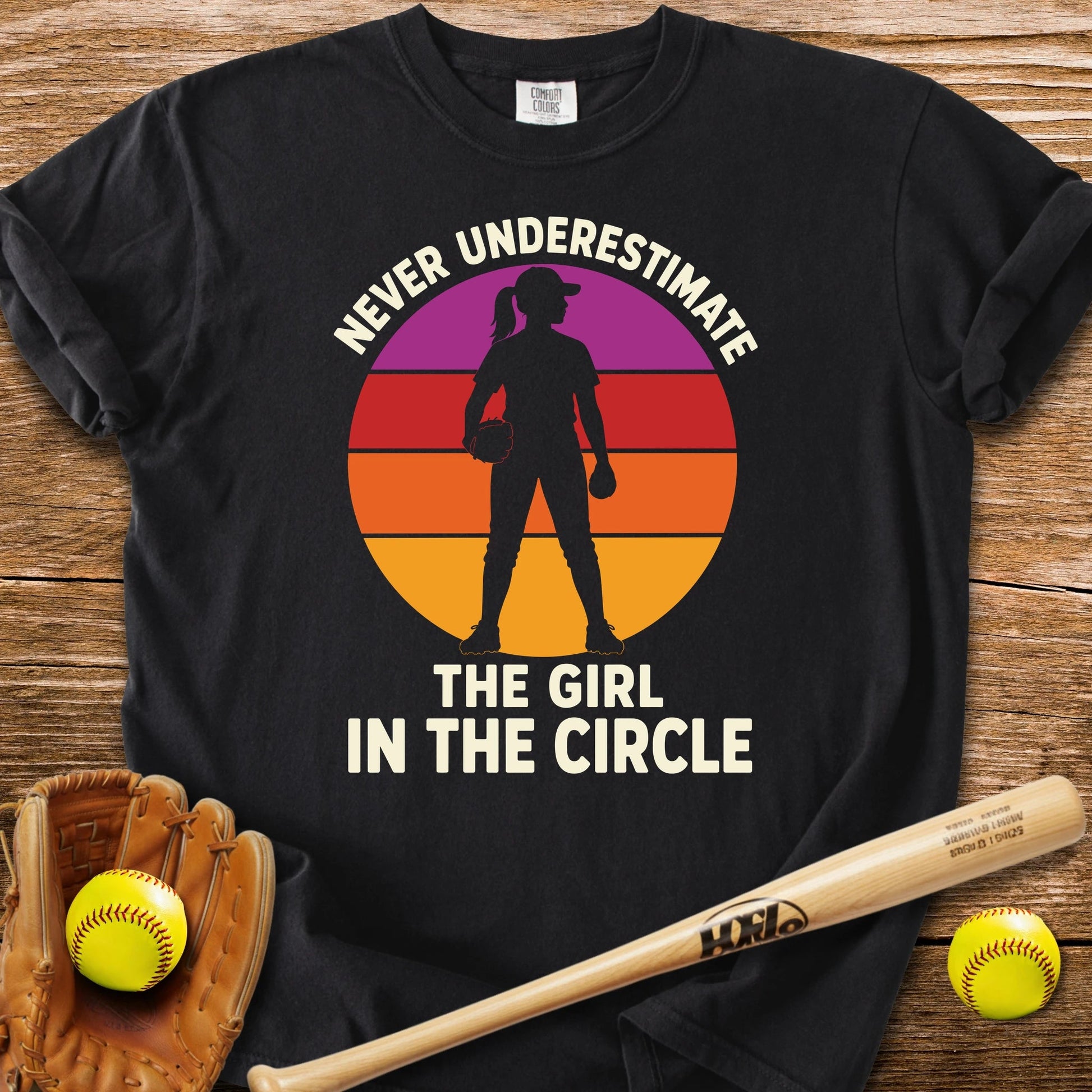 Softball Pitcher In The Circle - HomeRun PrintsComfort Colors