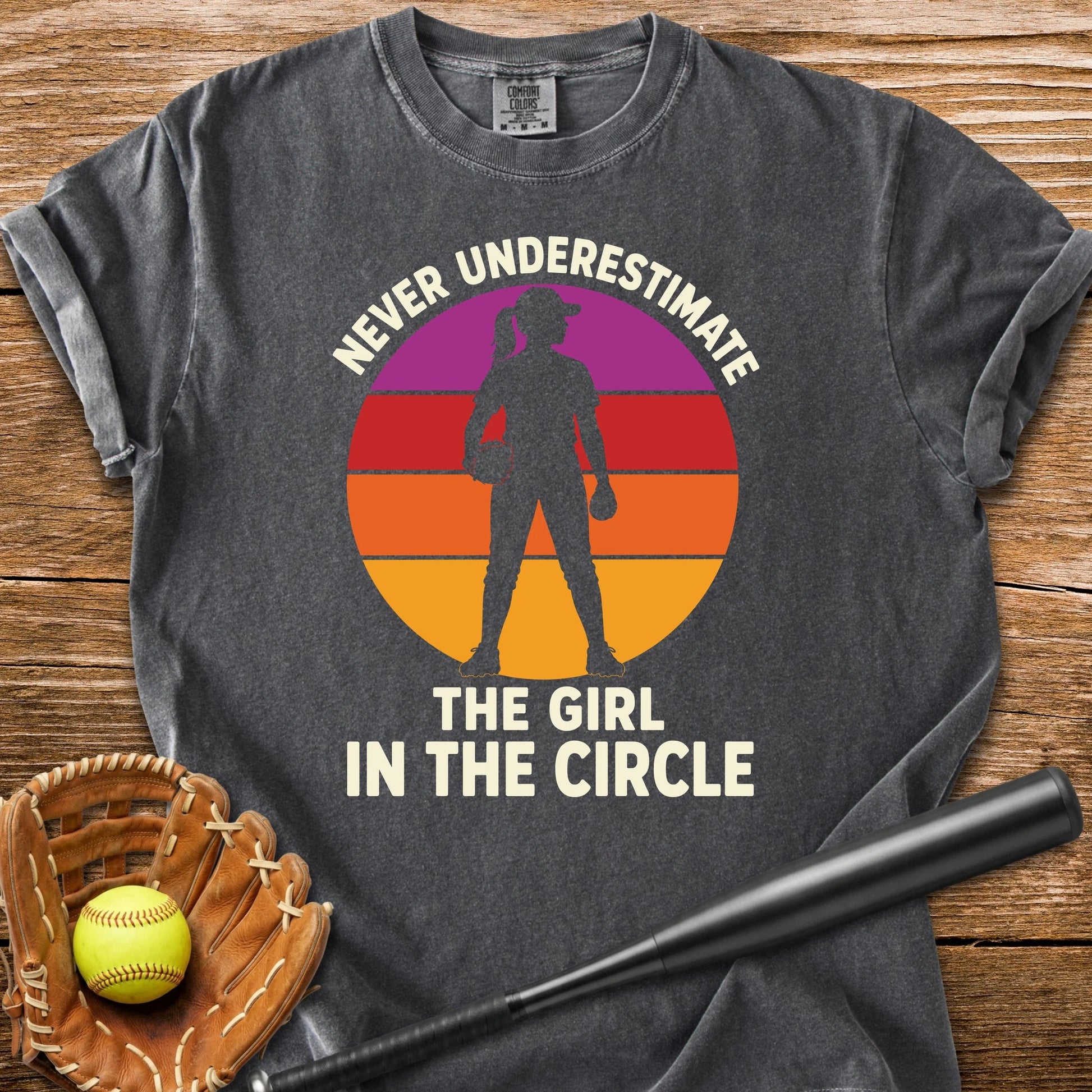 Softball Pitcher In The Circle - HomeRun PrintsComfort Colors