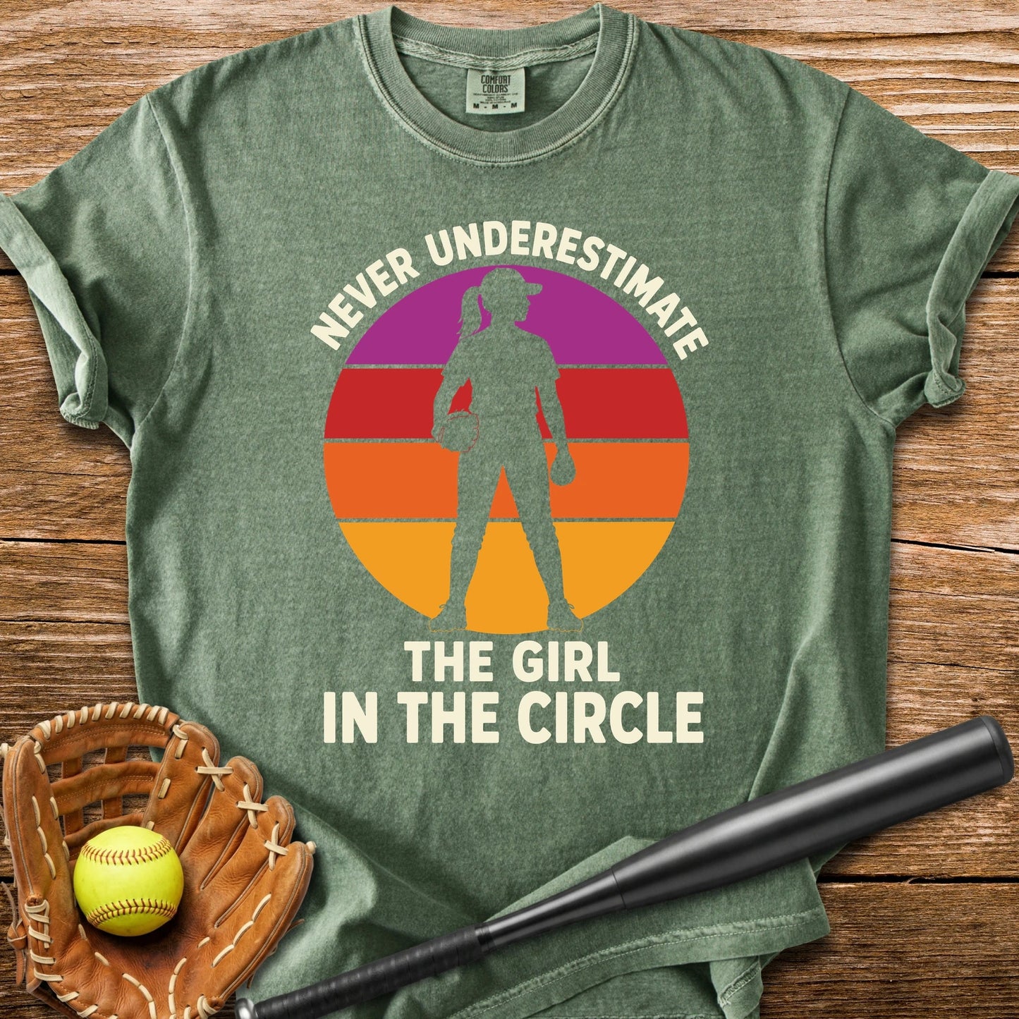 Softball Pitcher In The Circle - HomeRun PrintsComfort Colors