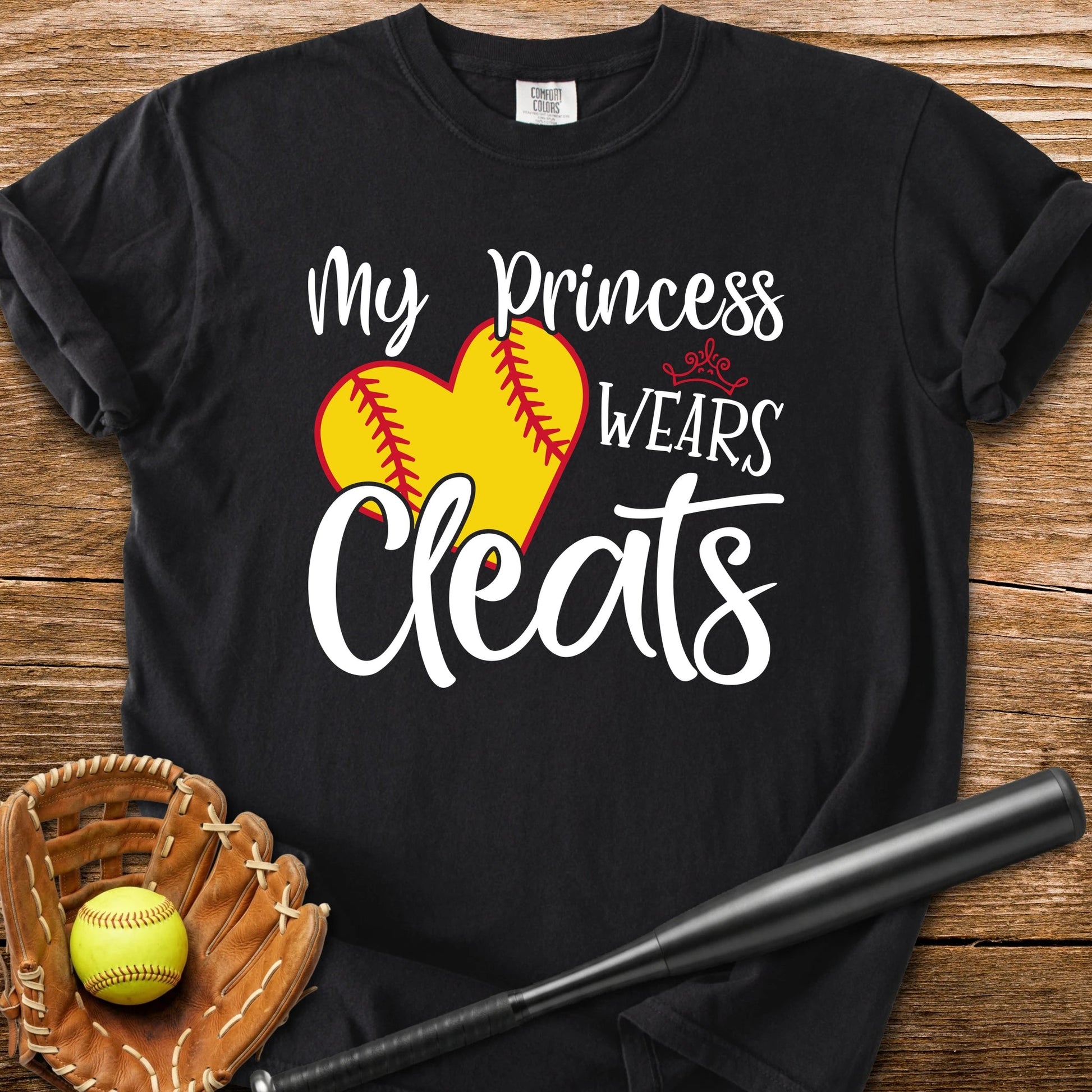 Softball Princess Mom - HomeRun PrintsComfort Colors