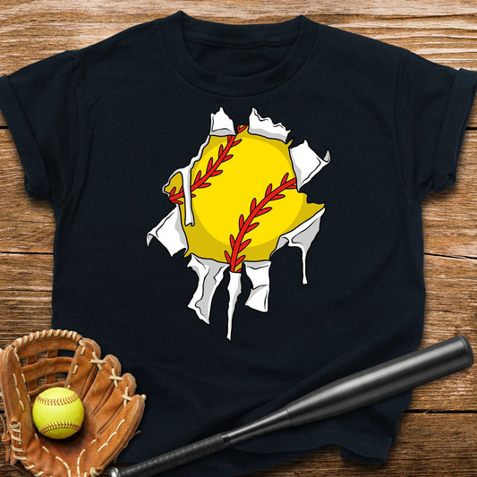 Softball Ripping Through Youth Tee - HomeRun PrintsKids clothes