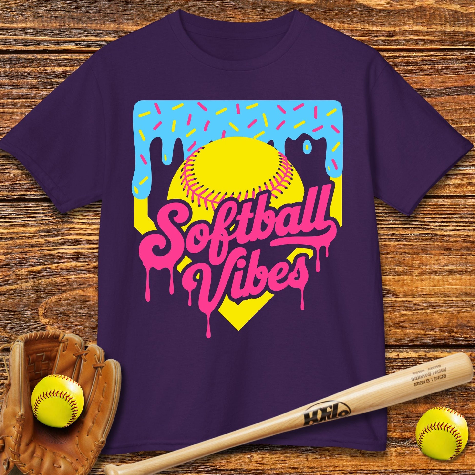 Softball Vibes Kids T-shirt - HomeRun PrintsKids clothes