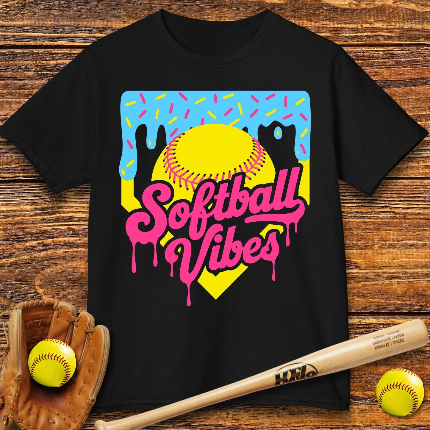 Softball Vibes Kids T-shirt - HomeRun PrintsKids clothes