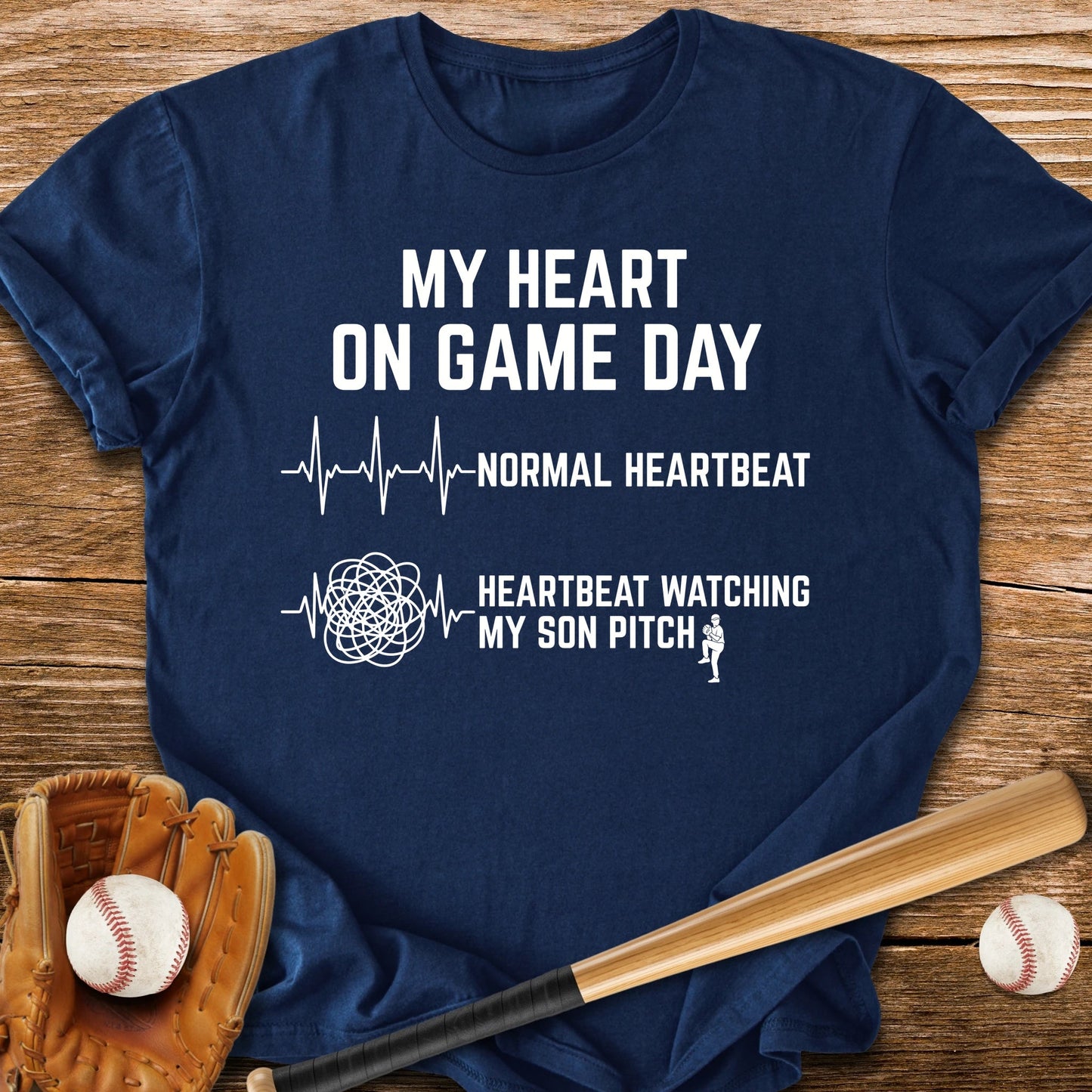 Son Pitch Races My Heart - HomeRun PrintsT-Shirt