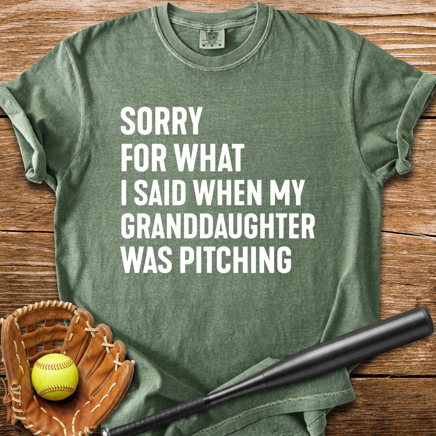 Sorry Granddaughter Pitching - HomeRun PrintsComfort Colors