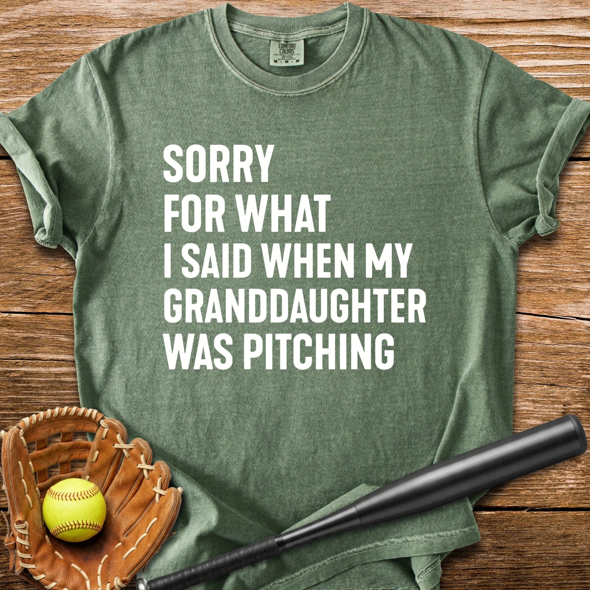 Sorry Granddaughter Pitching - HomeRun PrintsComfort Colors