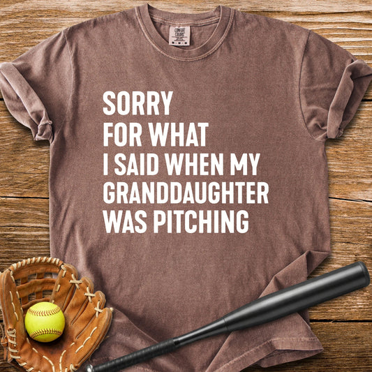 Sorry Granddaughter Pitching - HomeRun PrintsComfort Colors