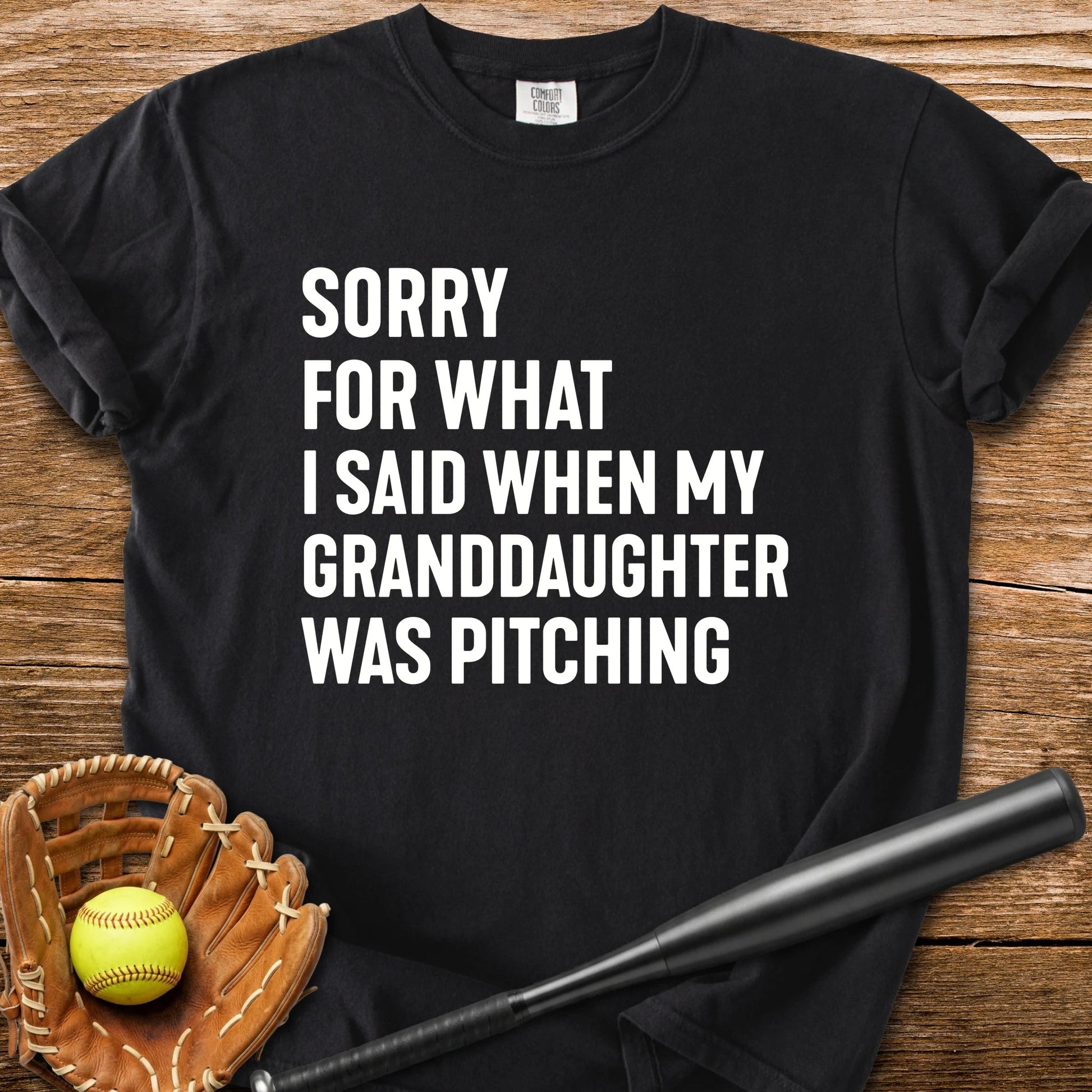 Sorry Granddaughter Pitching - HomeRun PrintsComfort Colors