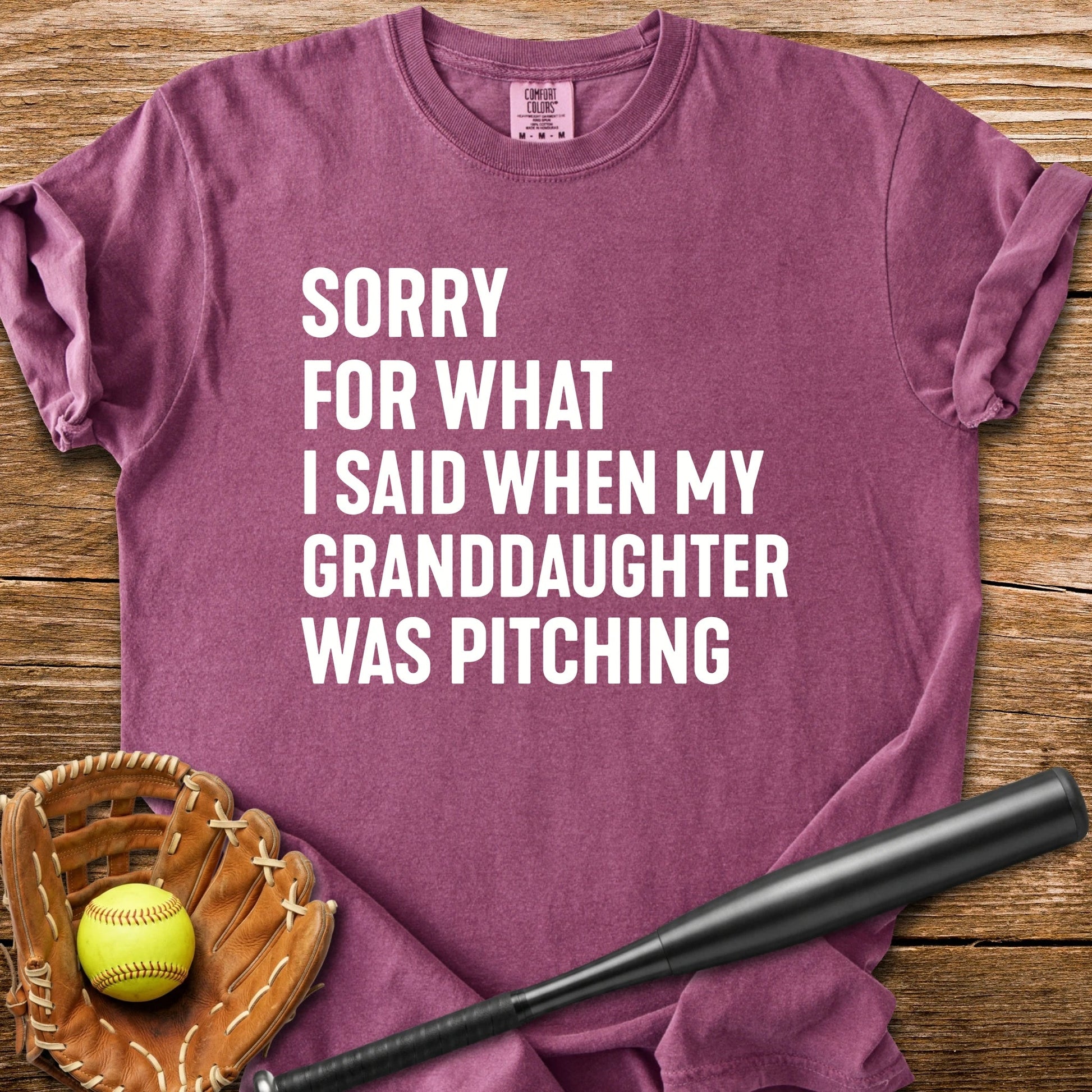 Sorry Granddaughter Pitching - HomeRun PrintsComfort Colors