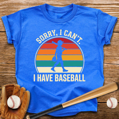 Sorry I Can't I Have Baseball Youth Tee - HomeRun PrintsKids clothes