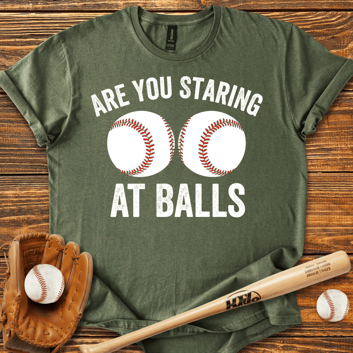 Staring At My Balls T-shirt - HomeRun PrintsT-Shirt