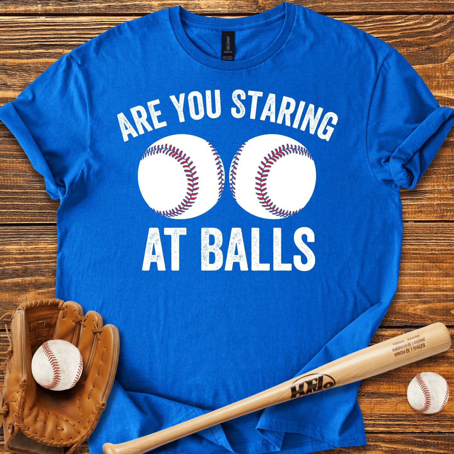 Staring At My Balls T-shirt - HomeRun PrintsT-Shirt
