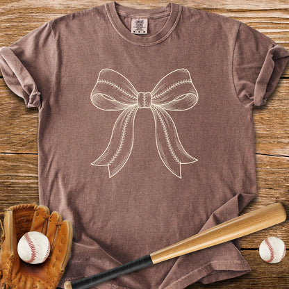 Stitched Baseball Softball Bow - HomeRun PrintsComfort Colors