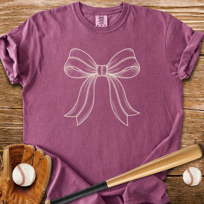 Stitched Baseball Softball Bow - HomeRun PrintsComfort Colors