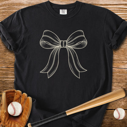 Stitched Baseball Softball Bow - HomeRun PrintsComfort Colors