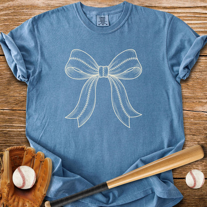 Stitched Baseball Softball Bow - HomeRun PrintsComfort Colors