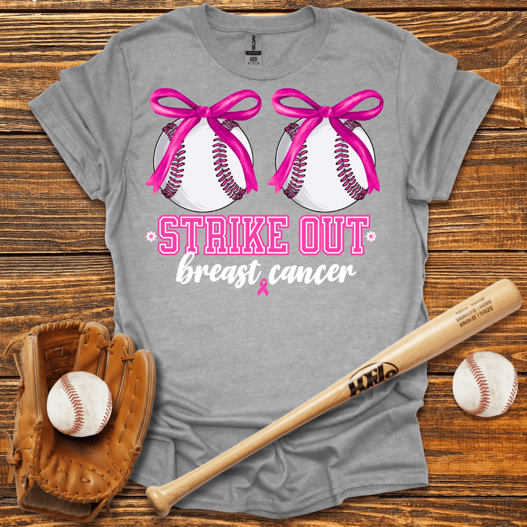 Strike Out Breast Cancer T-Shirt - HomeRun PrintsT-Shirt