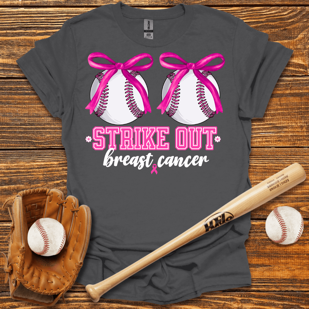 Strike Out Breast Cancer T-Shirt - HomeRun PrintsT-Shirt