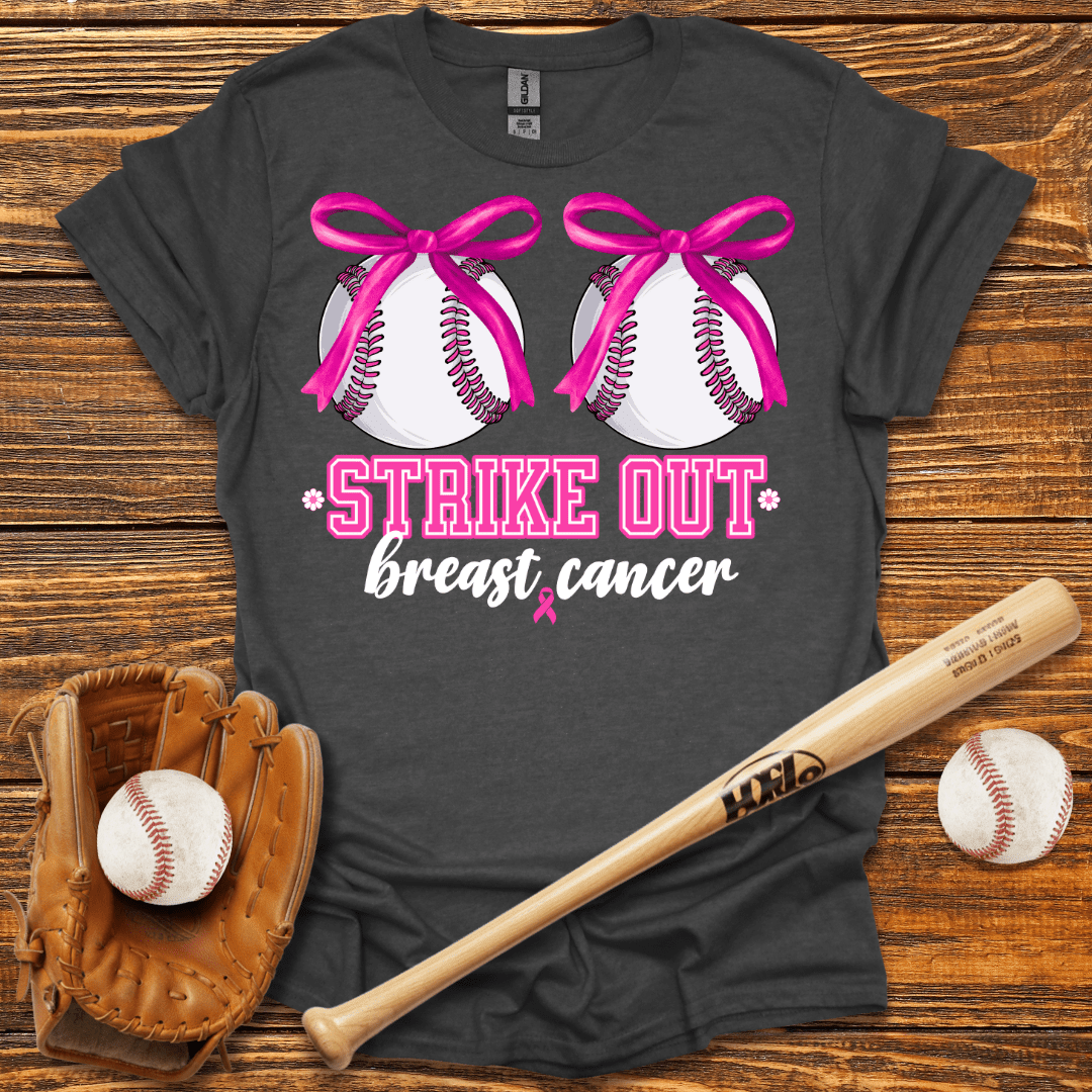 Strike Out Breast Cancer T-Shirt - HomeRun PrintsT-Shirt