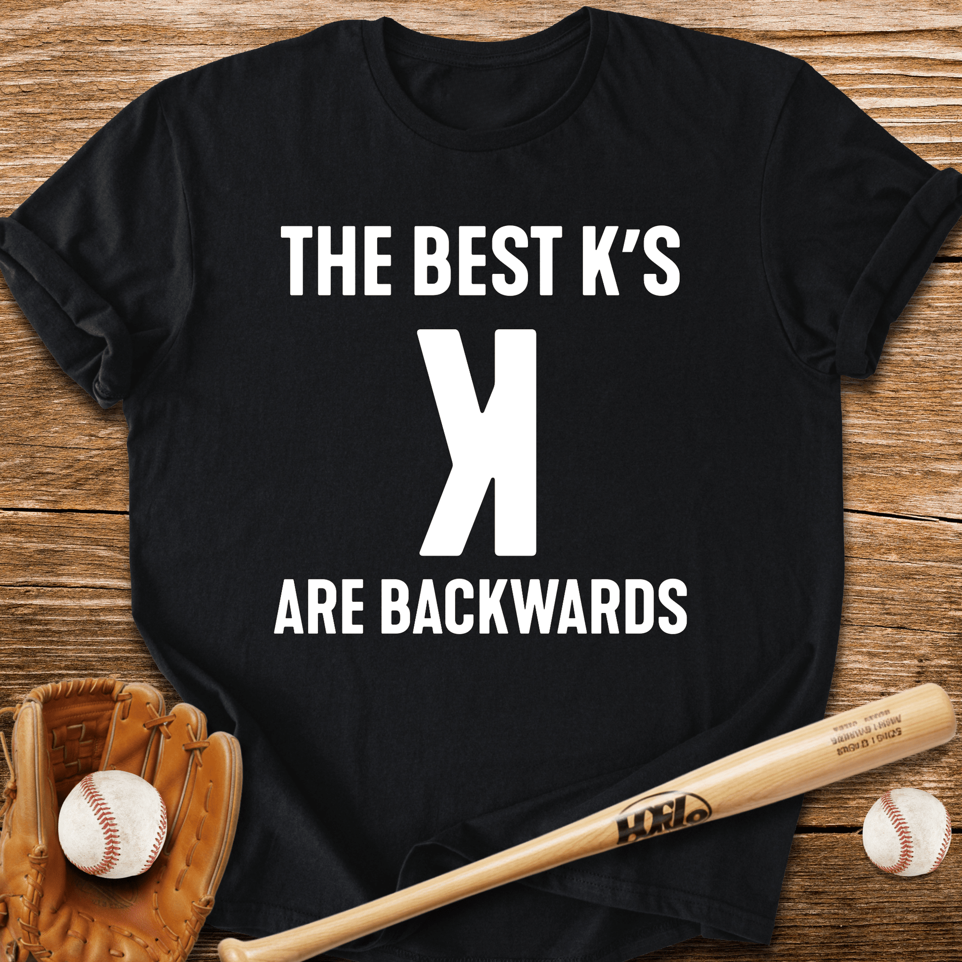 Strikeout Backwards K T-Shirt - HomeRun PrintsT-Shirt