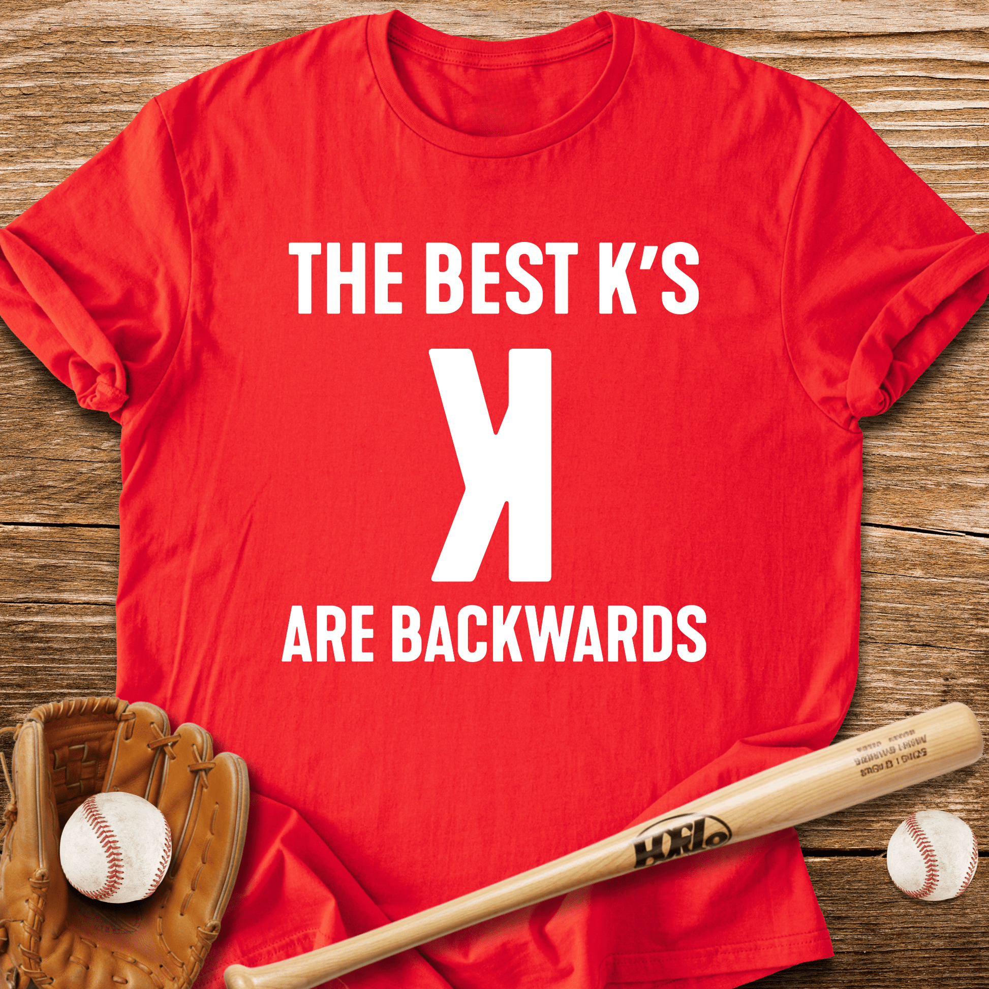 Strikeout Backwards K T-Shirt - HomeRun PrintsT-Shirt