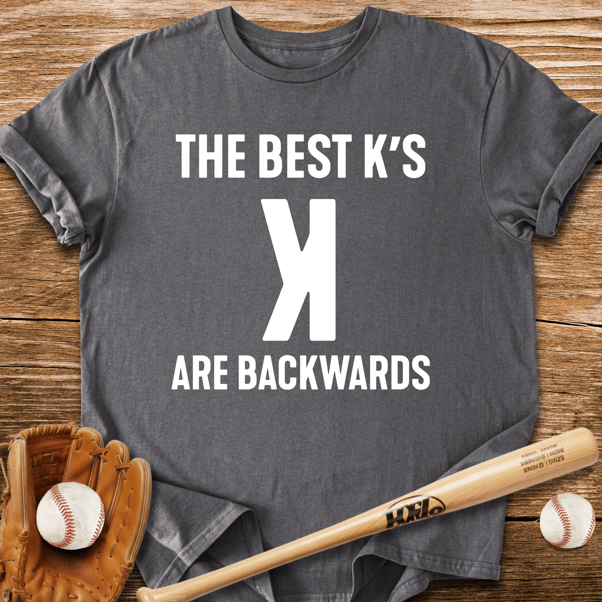 Strikeout Backwards K T-Shirt - HomeRun PrintsT-Shirt