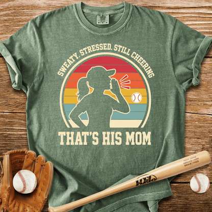 Sweaty Stressed Baseball Mom T-Shirt - HomeRun PrintsComfort Colors