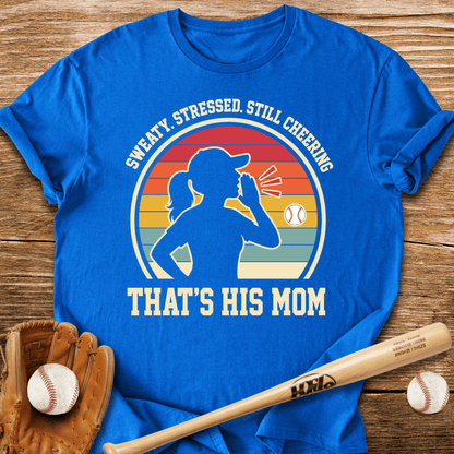 Sweaty Stressed Baseball Mom T-Shirt - HomeRun PrintsT-Shirt