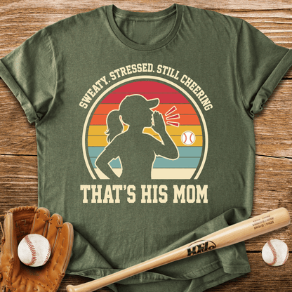 Sweaty Stressed Baseball Mom T-Shirt - HomeRun PrintsT-Shirt