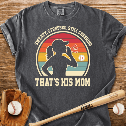 Sweaty Stressed Baseball Mom T-Shirt - HomeRun PrintsComfort Colors