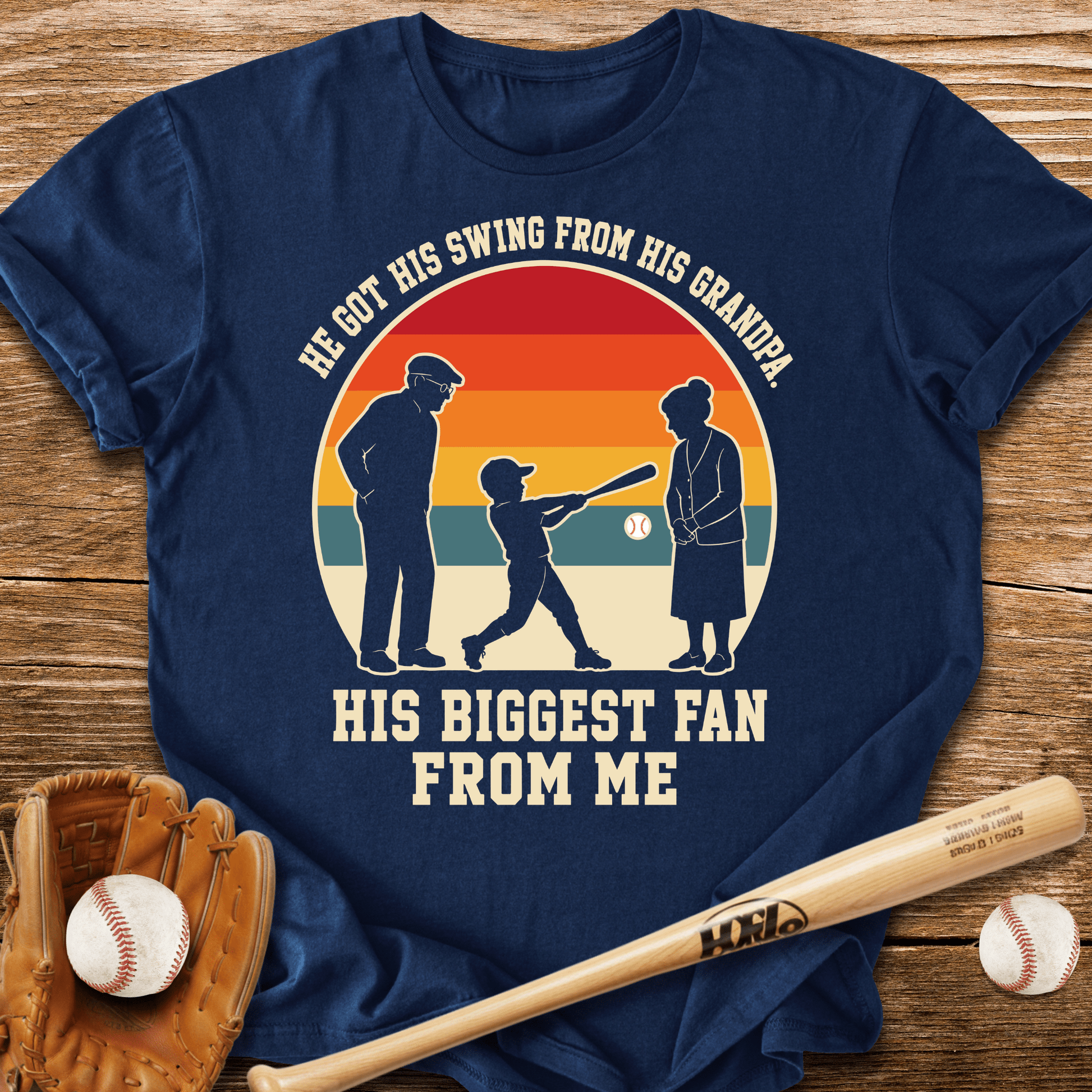 Swing From Grandpa Fan From Me T-Shirt - HomeRun PrintsT-Shirt