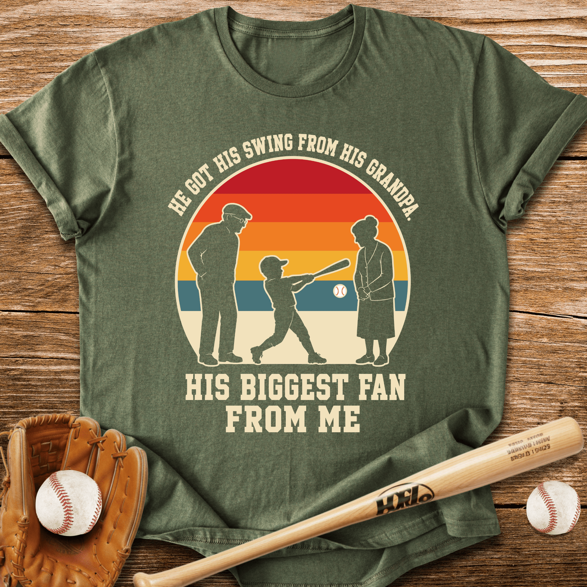 Swing From Grandpa Fan From Me T-Shirt - HomeRun PrintsT-Shirt