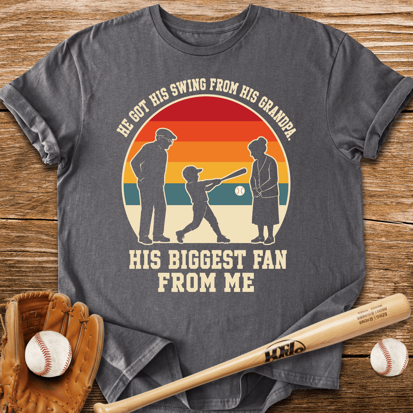 Swing From Grandpa Fan From Me T-Shirt - HomeRun PrintsT-Shirt