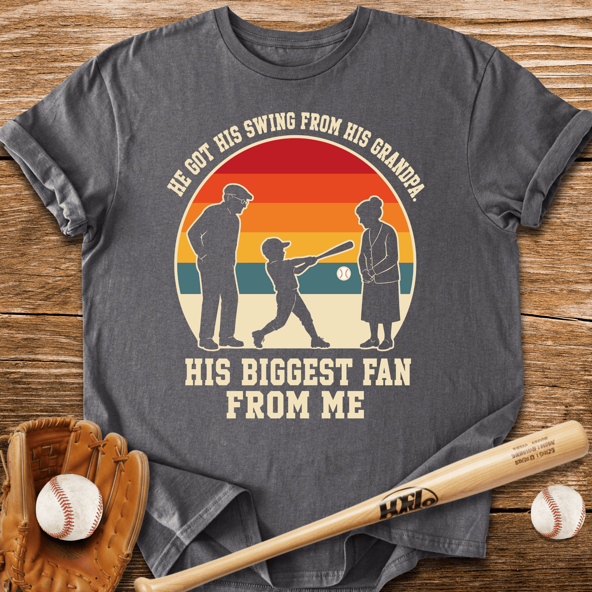 Swing From Grandpa Fan From Me T-Shirt - HomeRun PrintsT-Shirt