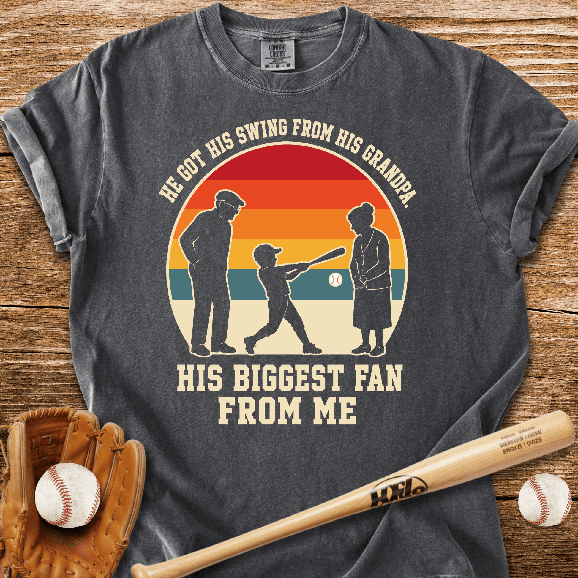 Swing From Grandpa Fan From Me T-Shirt - HomeRun PrintsComfort Colors